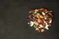 Trail Mix Snack of Nuts and Dried Fruits Royalty Free Stock Photo