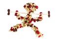 Trail mix weight lifter Royalty Free Stock Photo