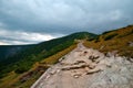 Trail in mountains.