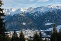 Trail near Kuhalm in the ski resort Serfaus Fiss Ladis in Austria Royalty Free Stock Photo