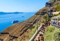 Trail from old port up to Fira town, Santorini