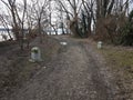 Trail or path in the woods with Potomac river and boundary markers for Washington DC Royalty Free Stock Photo