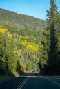 Trail Ridge Road through Rocky Mountain National Park in Colorado in early autumn Royalty Free Stock Photo