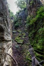 Trail, rock formation, stairs, MÃÂ¼llerthal, Luxembourg
