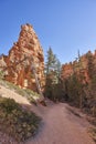 Trail through Rock Formations of Bryce Canyon