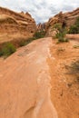 The trail on rocks in Arches National Park, USA Royalty Free Stock Photo