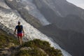 Trail runner on the mont blanc Royalty Free Stock Photo