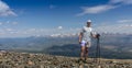 Trail runner, man and success in mountains. Running, sports Royalty Free Stock Photo