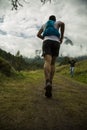 Trail runner on the mont blanc Royalty Free Stock Photo