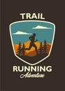 TRAIL RUNNING ADVENTURE.cdr Royalty Free Stock Photo