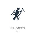 Trail running icon vector. Trendy flat trail running icon from sport collection isolated on white background. Vector illustration