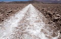 Trail through the Salar of Antofalla at the Puna de Atacama, Argentina Royalty Free Stock Photo