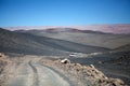 Trail through the Salar of Antofalla at the Puna de Atacama, Argentina Royalty Free Stock Photo