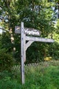 Trail Sign in Autumn in the Town Walsrode, Lower Saxony