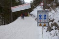 Trail and signal for winter excursions