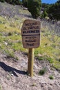 Trail Signs hiking along Mount Olympus Trail in the Wasatch National Forest, Salt Lake City, Utah, United States,