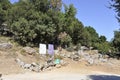 Trail to Cave of Zeus in Dikti mountains from Crete island of Greece Royalty Free Stock Photo