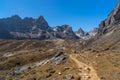 Trail to Dzongla village and Chola pass, Everest region, Nepal Royalty Free Stock Photo
