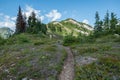 Trail to Hannegan Peak from Hannegan Pass Royalty Free Stock Photo