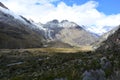 Trail to the 69 lake, in HuascarÃÂ¡n National Park, Peru Royalty Free Stock Photo