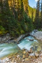 Trail to the lower Johnston Falls in canada Royalty Free Stock Photo