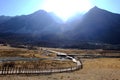 Trail to The Milk Lake at Yading Nature Reserved, China Royalty Free Stock Photo