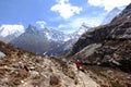 Trail to The Milk Lake at Yading Nature Reserved, China Royalty Free Stock Photo