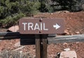 Trail to the Right Sign Royalty Free Stock Photo