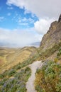 Trail to Ruminahui volcano, Cotopaxi National Park, Ecuador Royalty Free Stock Photo