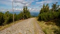 Trail to Sniezka mountain 1602, Giant Mountains, Royalty Free Stock Photo