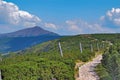 Trail to Sniezka mountain 1602, Giant Mountains, Western Sudetes, Poland Royalty Free Stock Photo