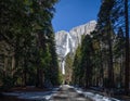 Trail to the Upper and Lower Yosemite Falls - Yosemite National Park, California, USA Royalty Free Stock Photo