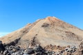 Trail to volcano Mount Teide peak on Canary Island Tenerife, Spain Royalty Free Stock Photo