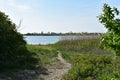 Trail to West Pond, Jamaica Bay Wildlife Refuge in New York Royalty Free Stock Photo