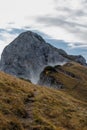 Trail towards Jezerski stog mountain Royalty Free Stock Photo