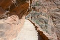 Trail up to Angels Landing, Zion National Park Royalty Free Stock Photo