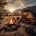 Trailblazer's Rest: A Well-Equipped Camping Setup for Outdoor Adventurers