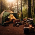 Trailblazer's Rest: A Well-Equipped Camping Setup for Outdoor Adventurers