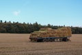 Trailer abandoned in a field