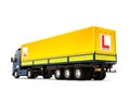 Trailer Driving school concept Royalty Free Stock Photo