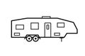 Trailer Fifth wheel outline icon