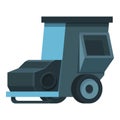 Trailer garden shredder icon cartoon vector. Tool summer