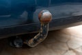 Trailer hitch or towbar on the car. Royalty Free Stock Photo