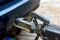 Trailer hitch or towbar on the car Royalty Free Stock Photo