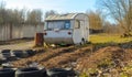 Trailer House Camper Royalty Free Stock Photo