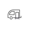 Trailer outline icon Royalty Free Stock Photo