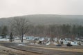 A trailer park in the winter, Catskill Mountains, New York Royalty Free Stock Photo