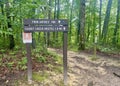 Trailhead sign Twin Arch Trail in Big South Fork National Recreation Area