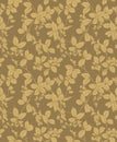 Japanese golden trailing leaf and flower pattern