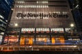 Trailing lights in front of The New York Times building Royalty Free Stock Photo